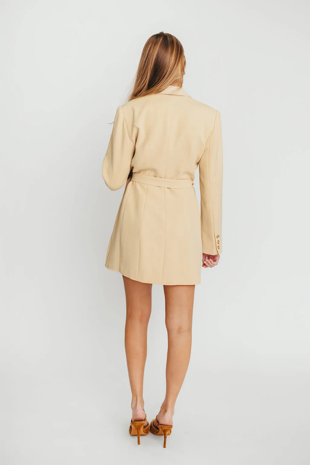 Kesari Blazer Mini Dress in Butter