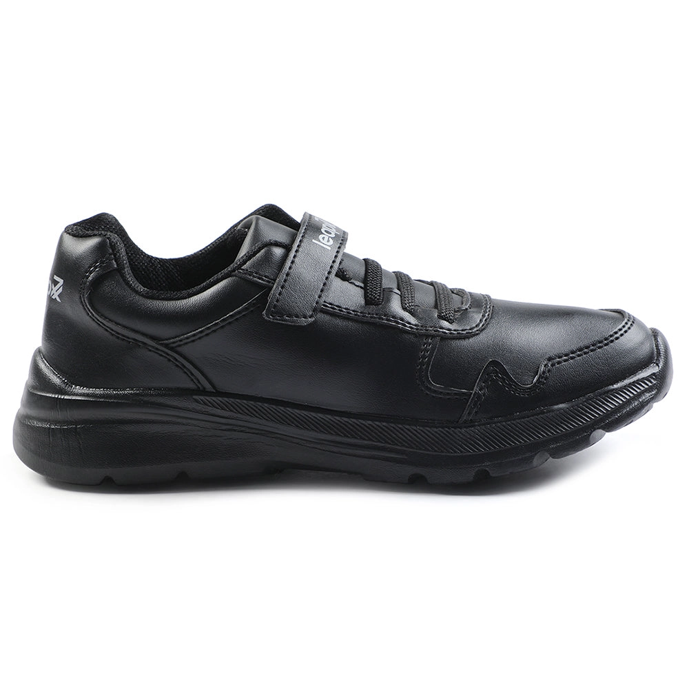 Leap7x Black Velcro Uniform School Shoes For Kids SCHLPRO-3 By Liberty