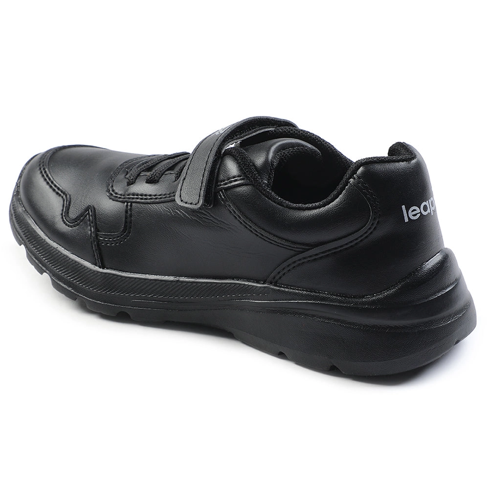 Leap7x Black Velcro Uniform School Shoes For Kids SCHLPRO-3 By Liberty