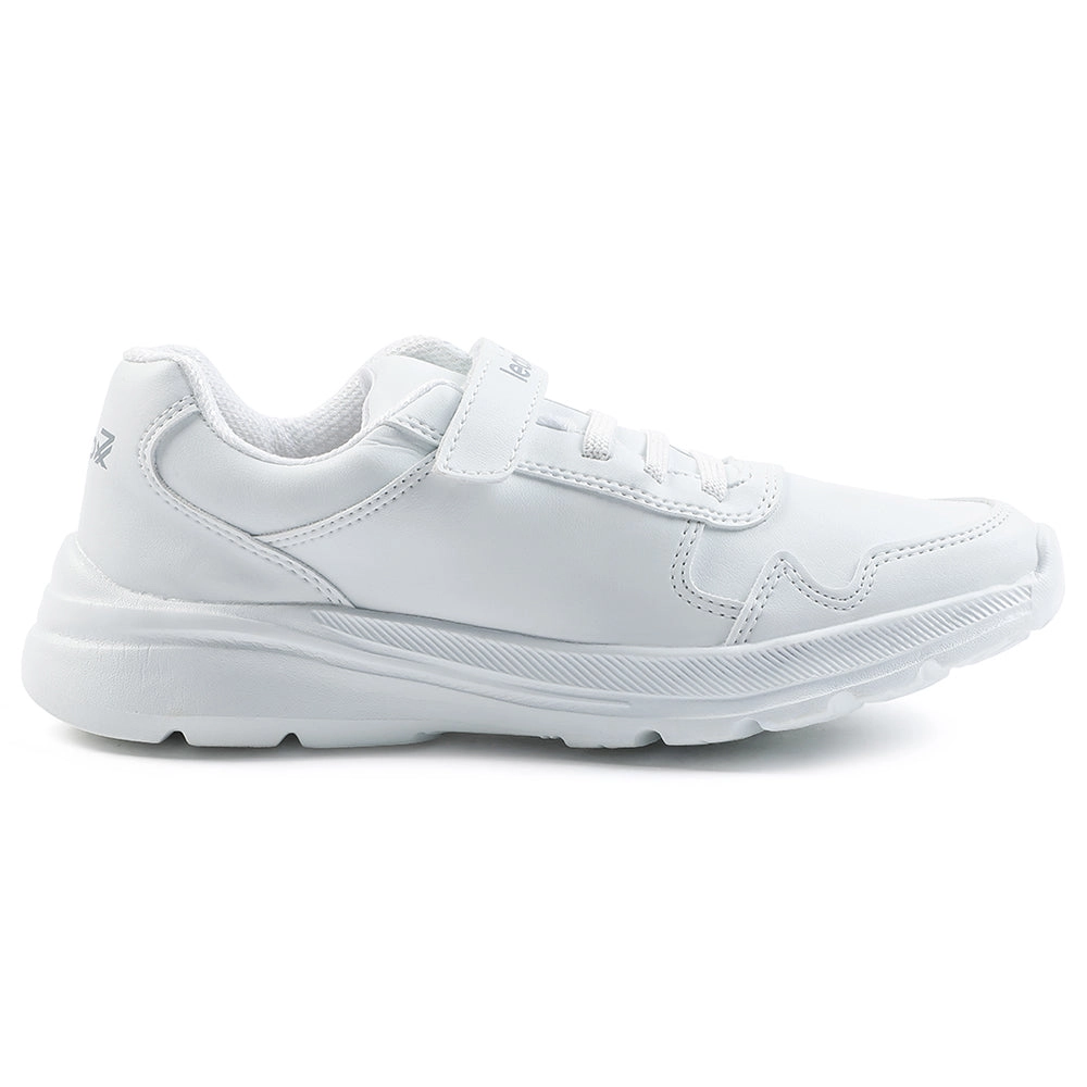 Leap7x White Velcro Uniform School Shoes For Kids SCHLPRO-3 By Liberty