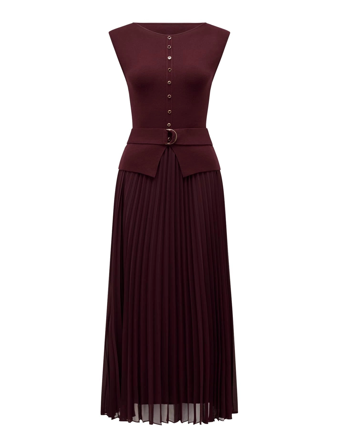 Lelani Pleat Hem Midi Dress