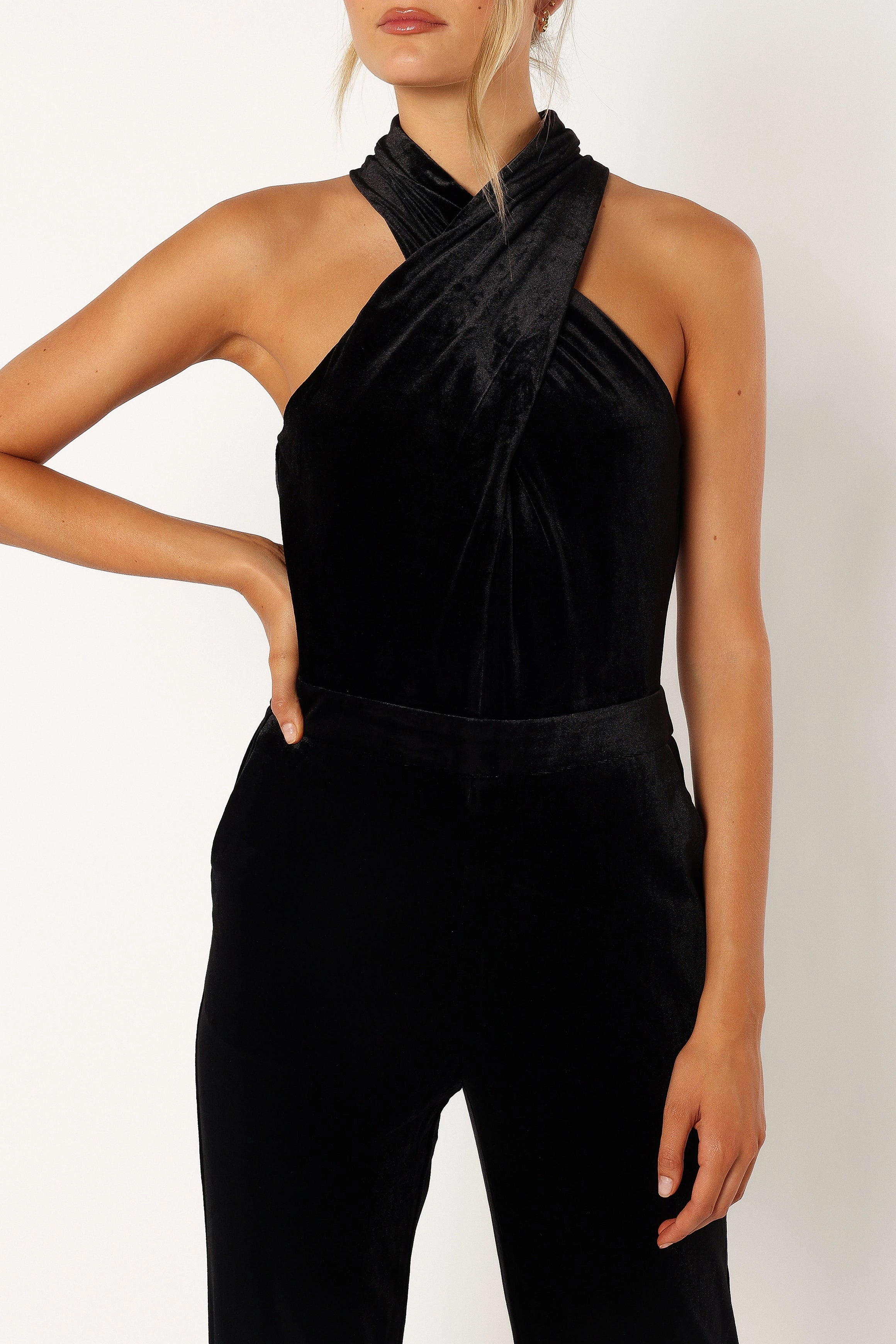 Liberty Velvet Jumpsuit - Black