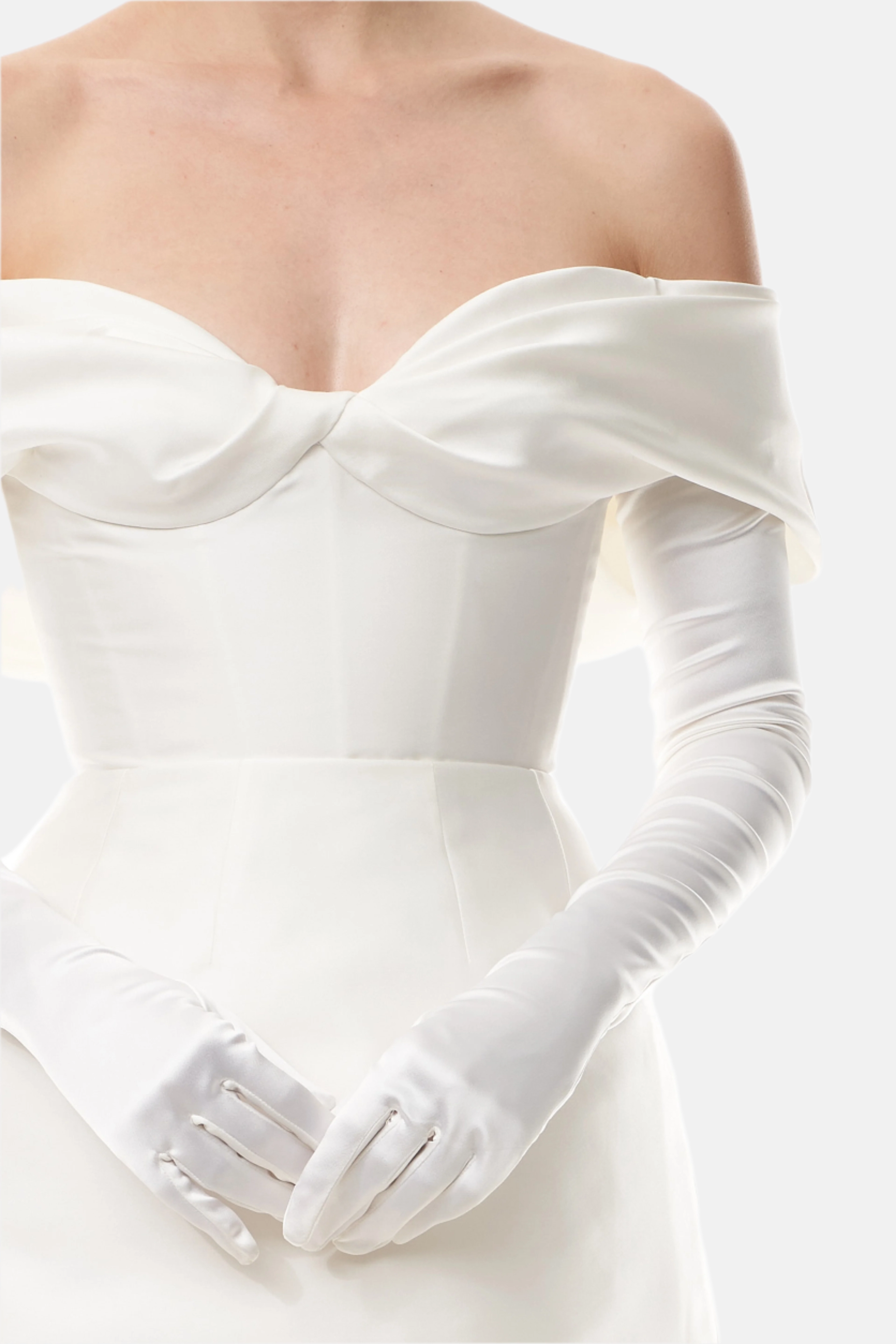 Lila Satin Gloves