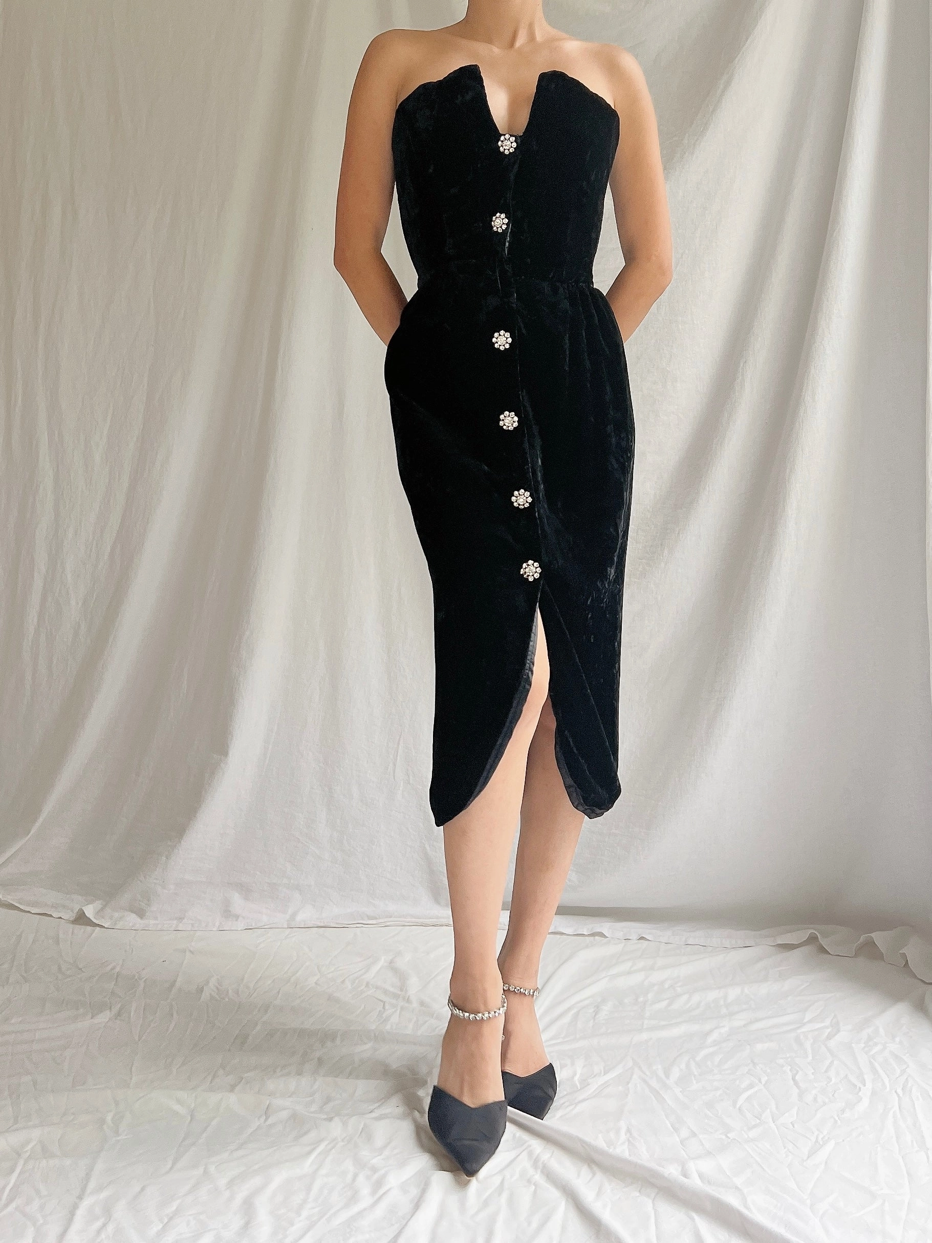 Lillie Rubin Crushed Velvet Dress - XS/2