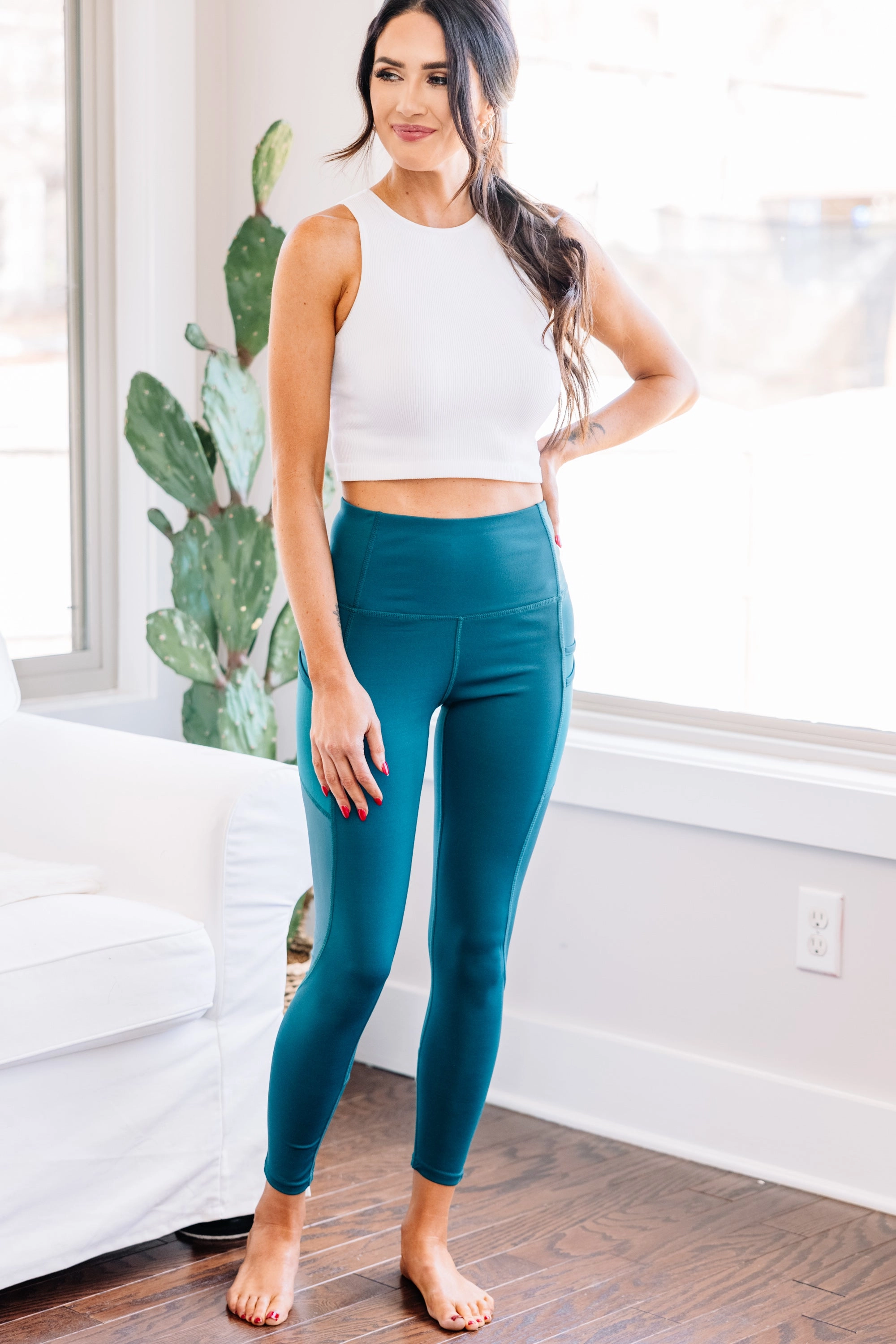 Live For Fun Teal Blue Leggings