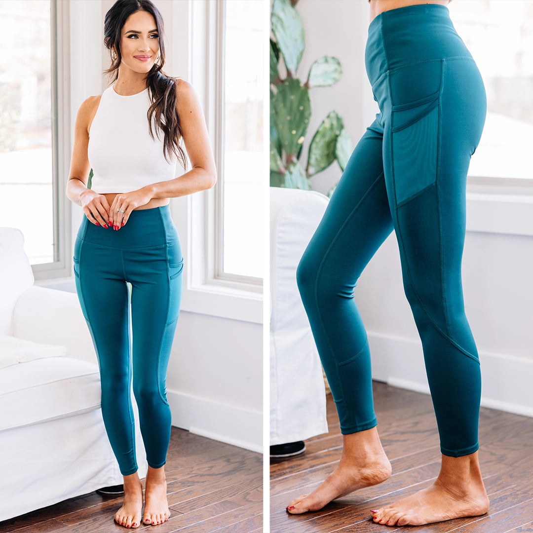 Live For Fun Teal Blue Leggings
