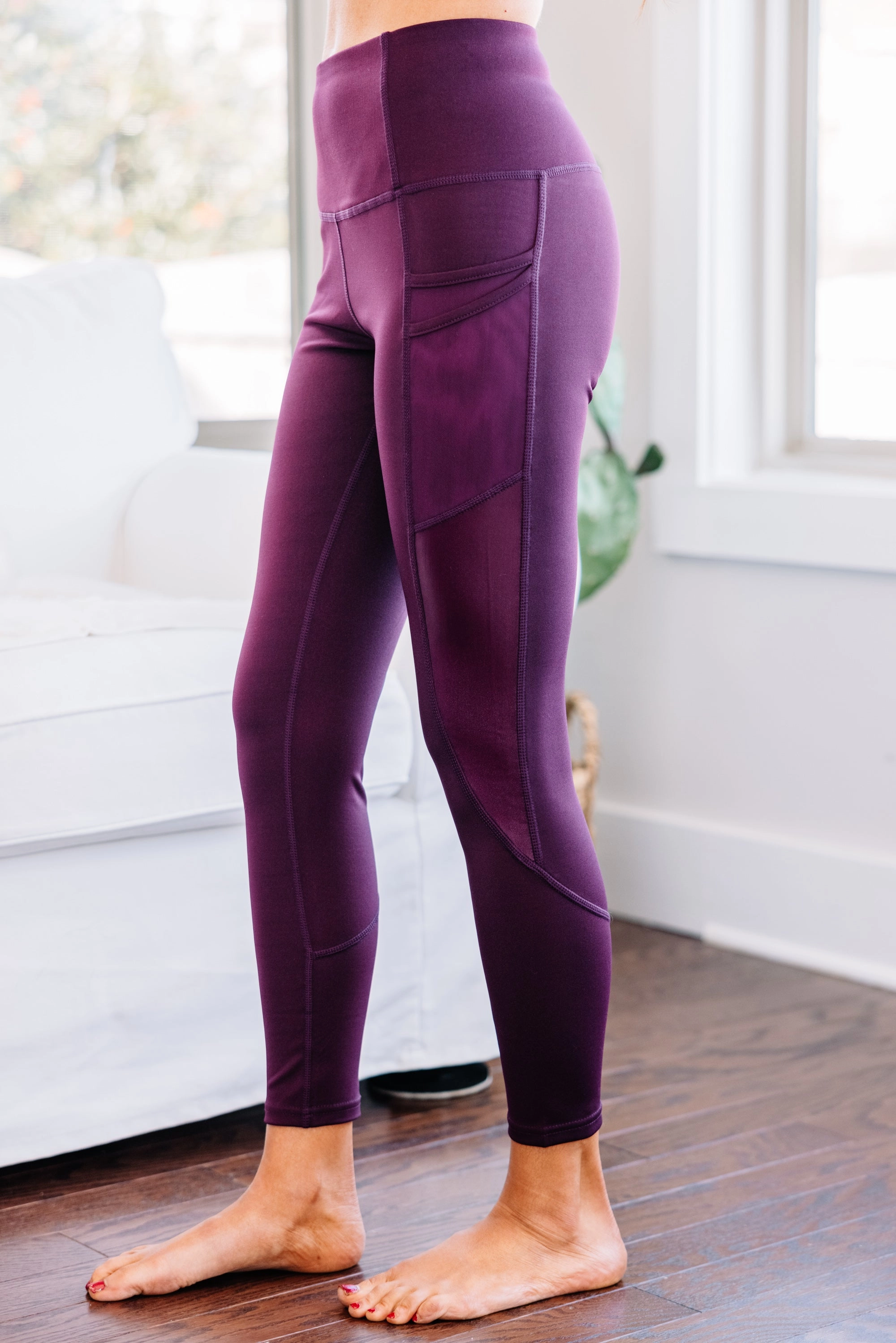 Live For Fun Wine Red Leggings