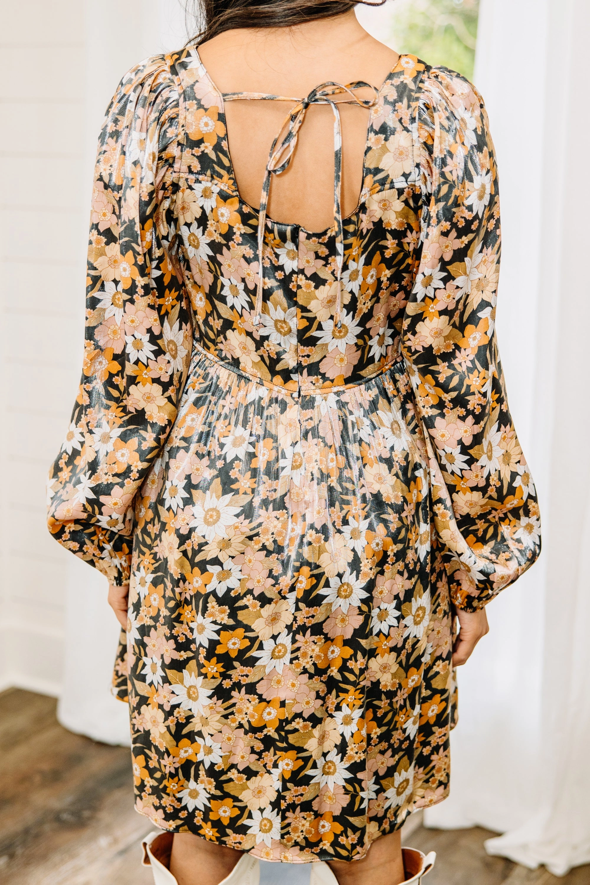 Living My Best Live Black Floral Babydoll Dress