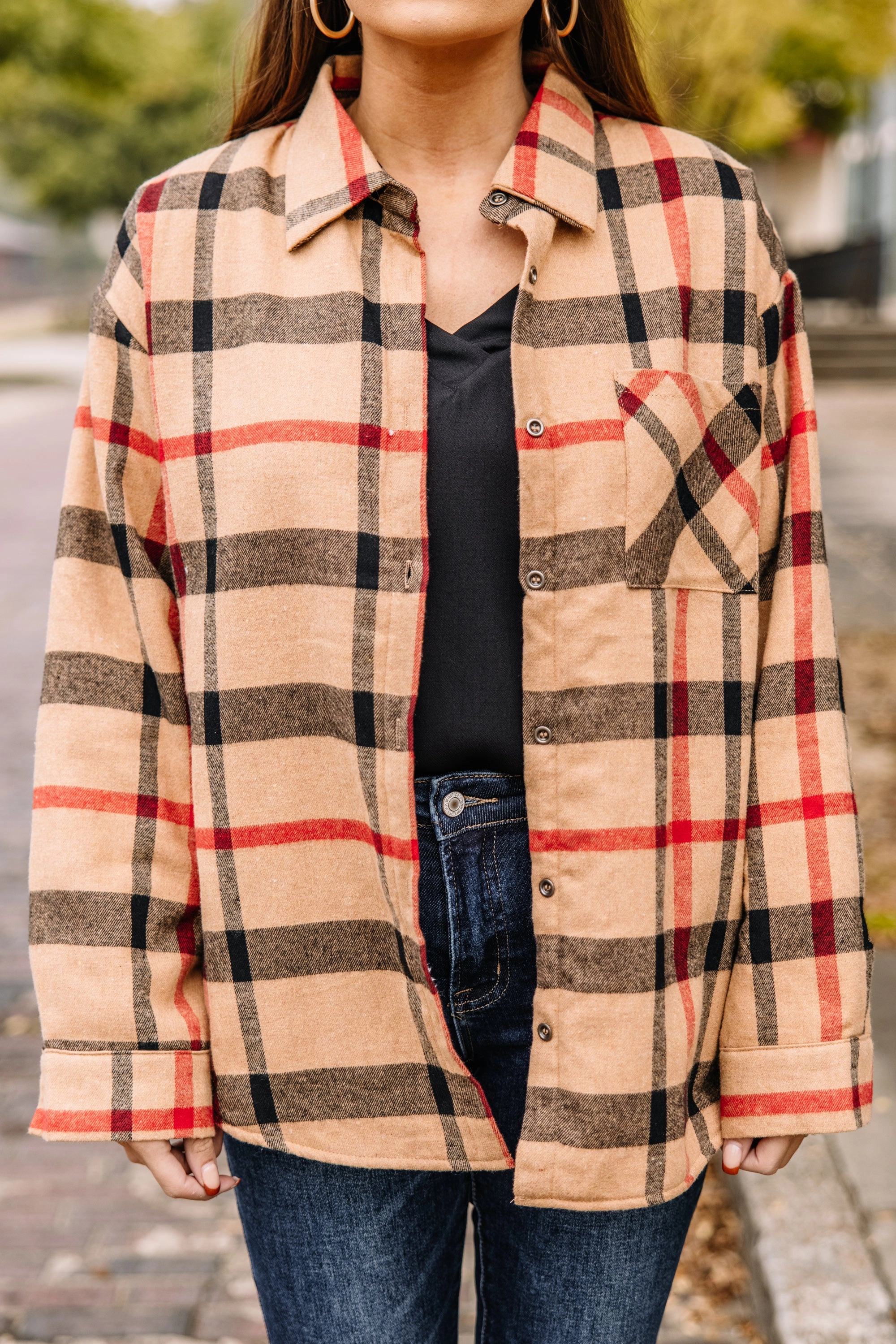 Living The Dream Black Plaid Shacket