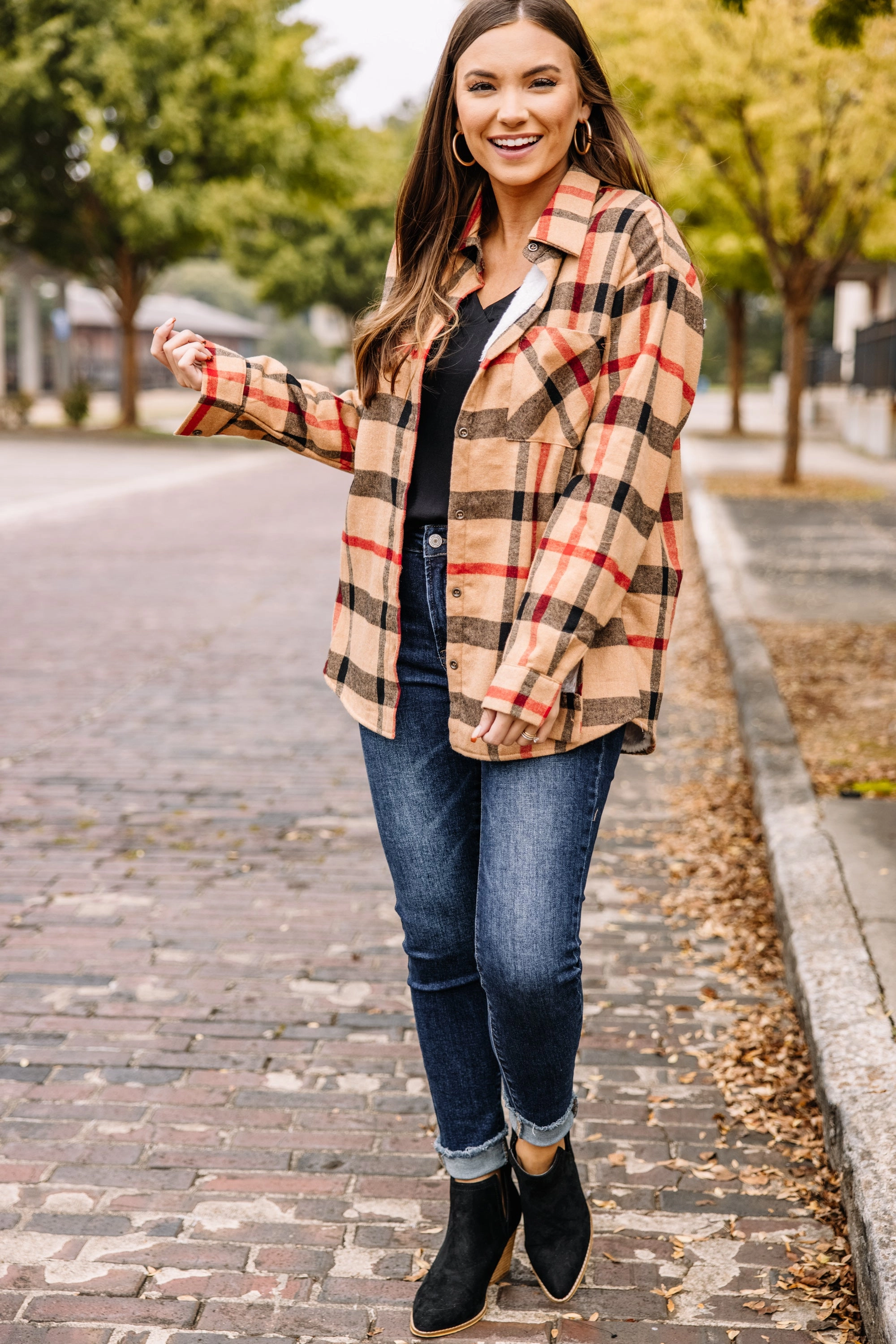 Living The Dream Black Plaid Shacket
