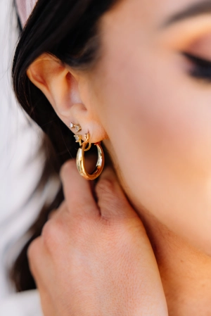 Living The Dream Gold Hoop Earrings