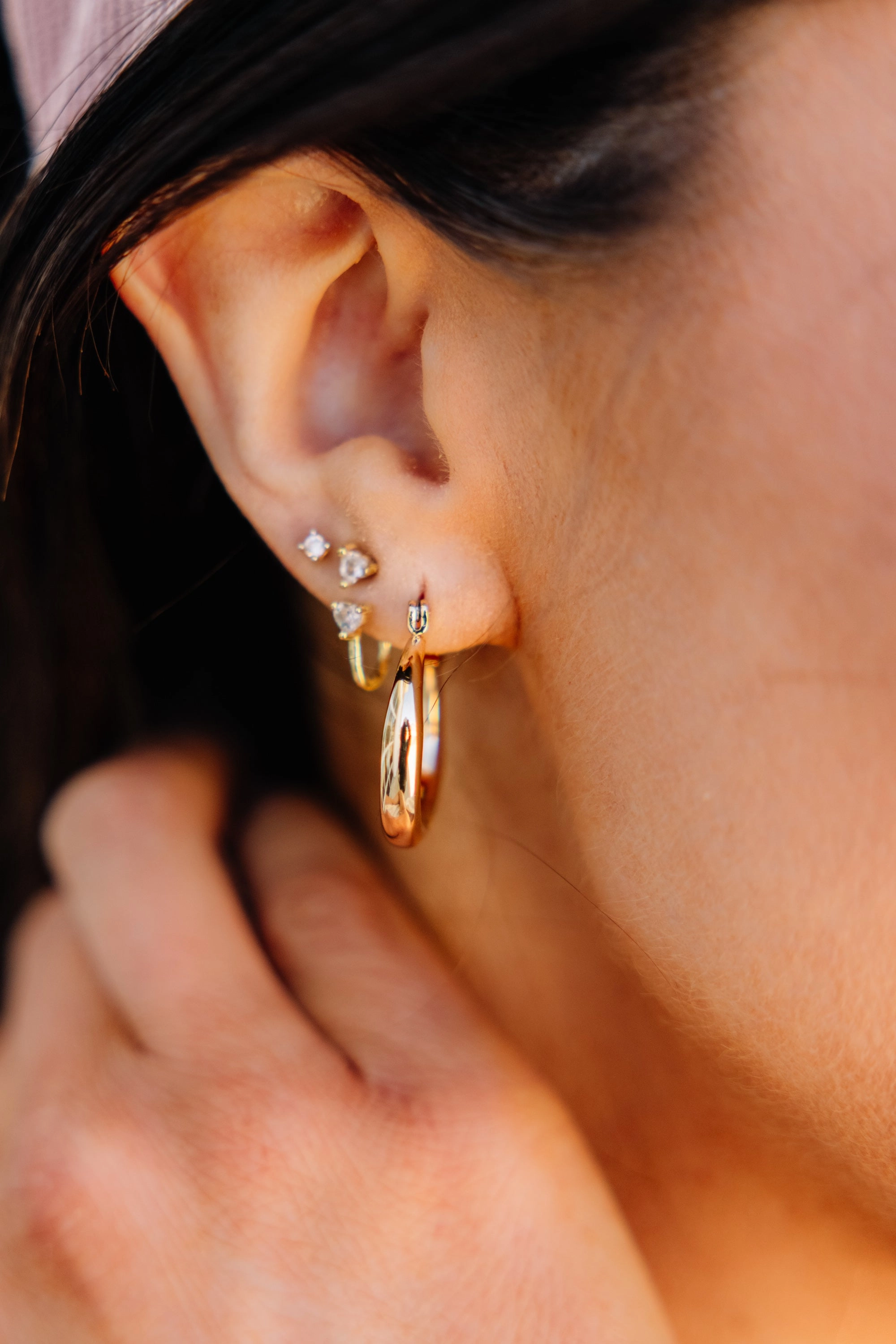 Living The Dream Gold Hoop Earrings