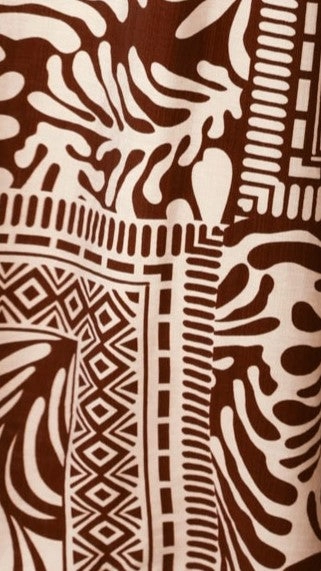 Lysandra Top - Brown Geo Print
