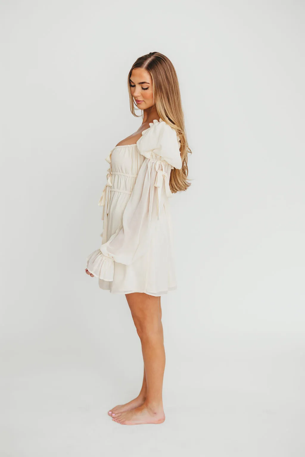 Macbeth Mini Dress in Cream