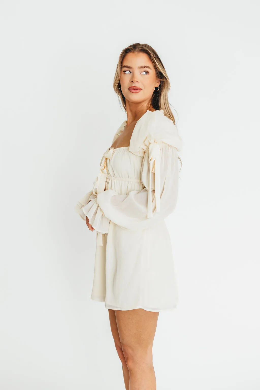 Macbeth Mini Dress in Cream