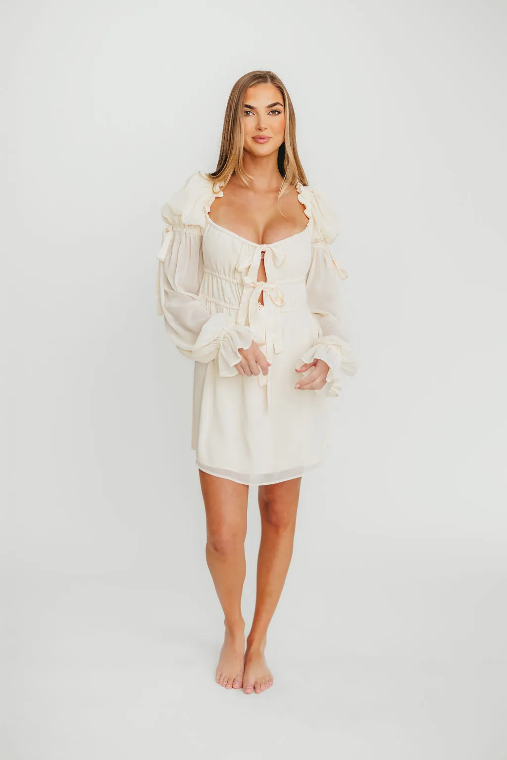 Macbeth Mini Dress in Cream