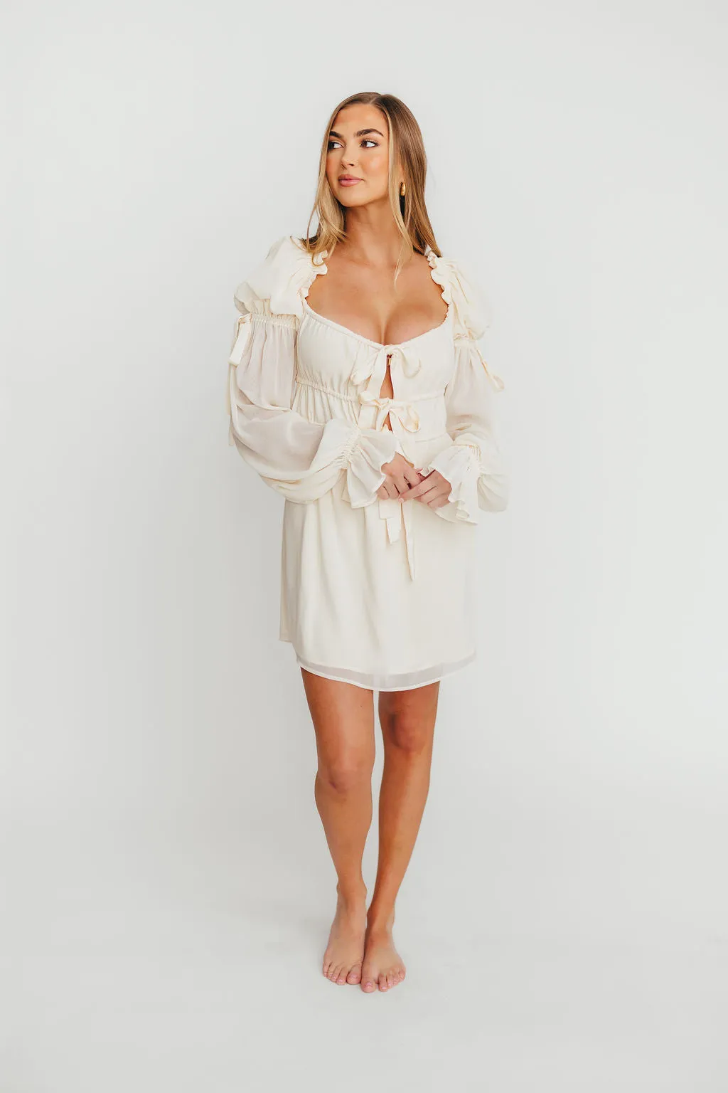 Macbeth Mini Dress in Cream