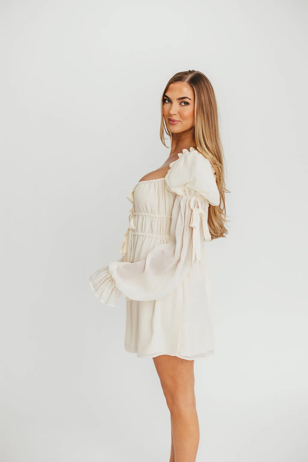Macbeth Mini Dress in Cream