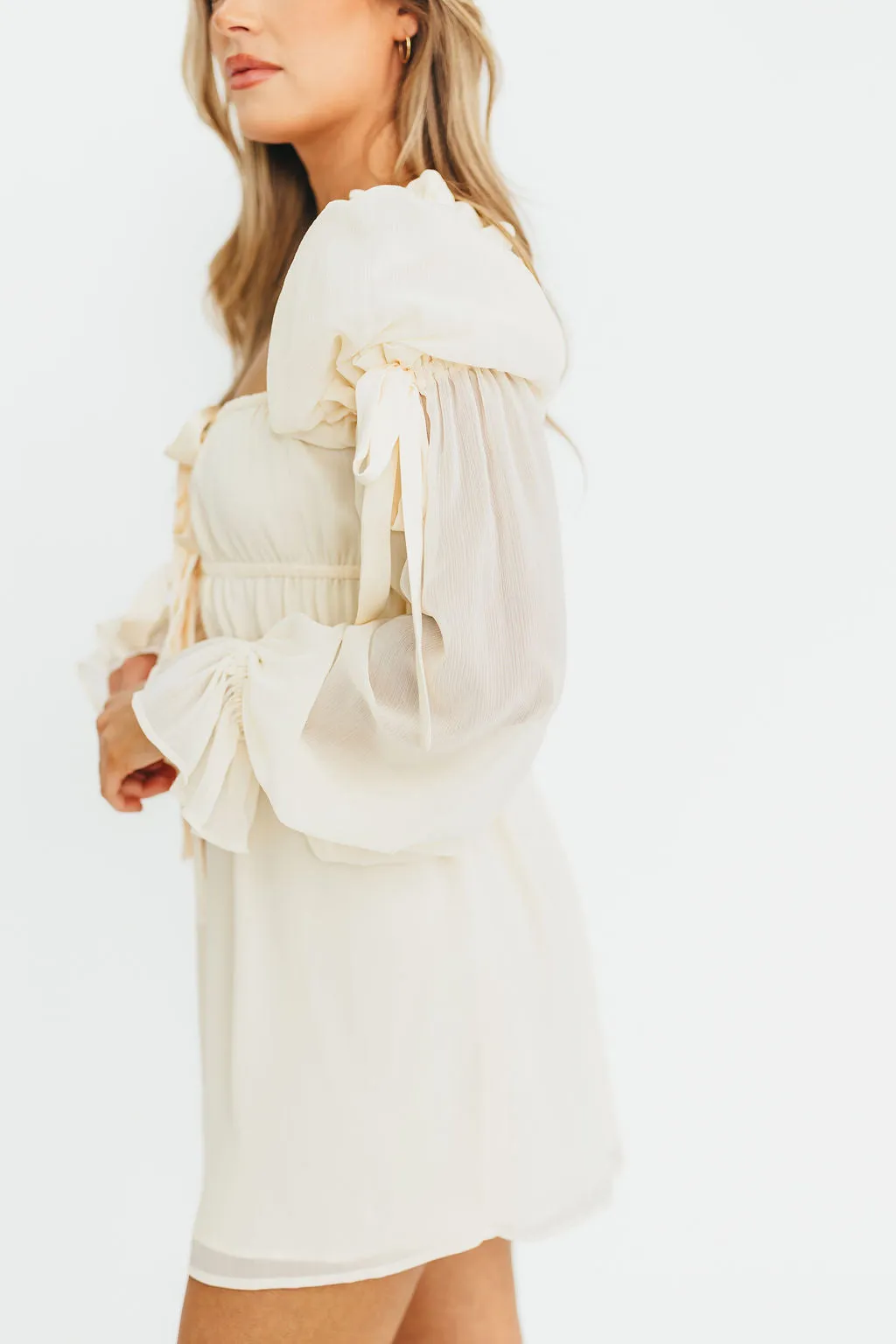Macbeth Mini Dress in Cream