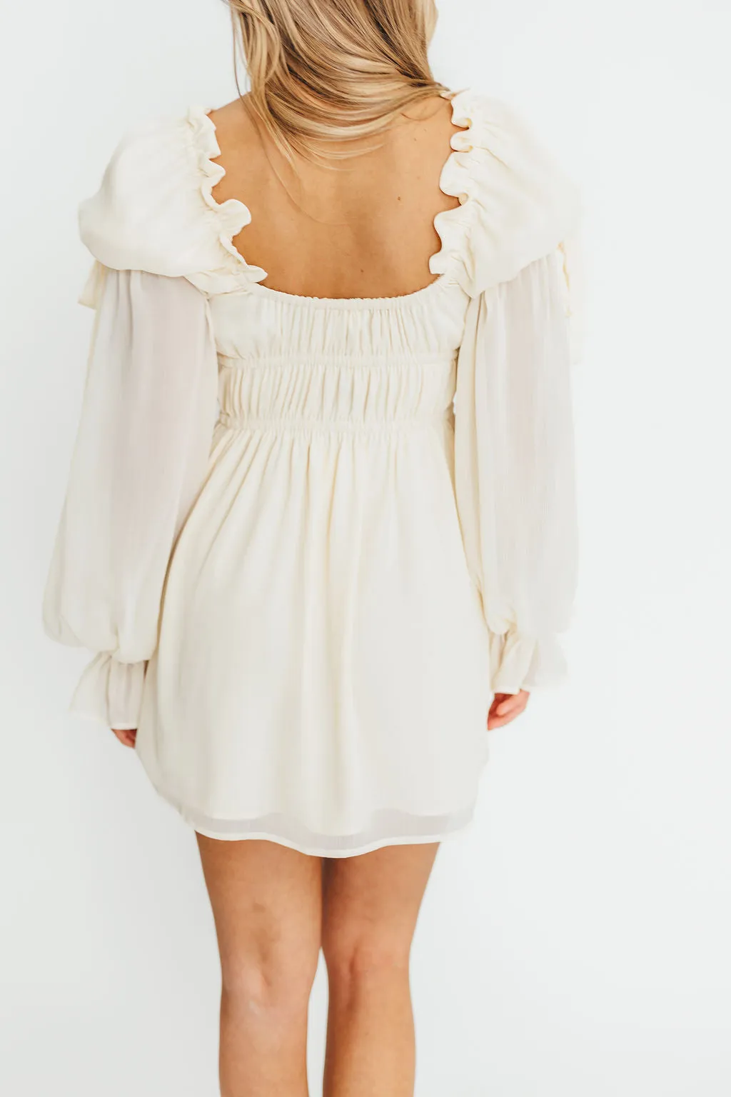 Macbeth Mini Dress in Cream