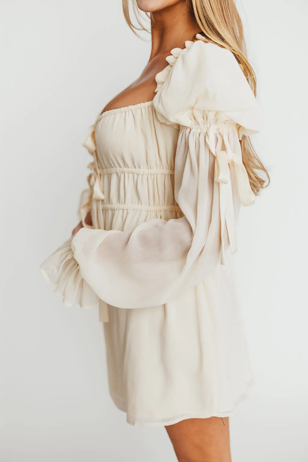 Macbeth Mini Dress in Cream