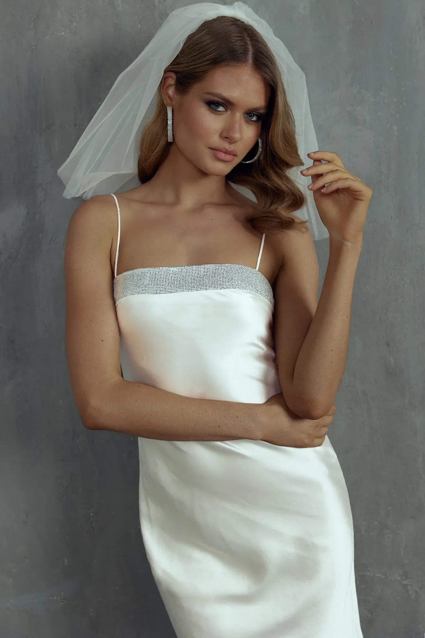 Making Headlines Diamante Neckline Maxi Dress White