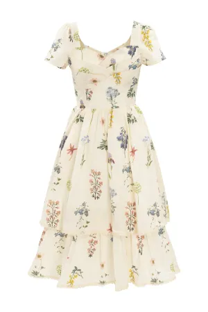Marie Dress in Cream Floral