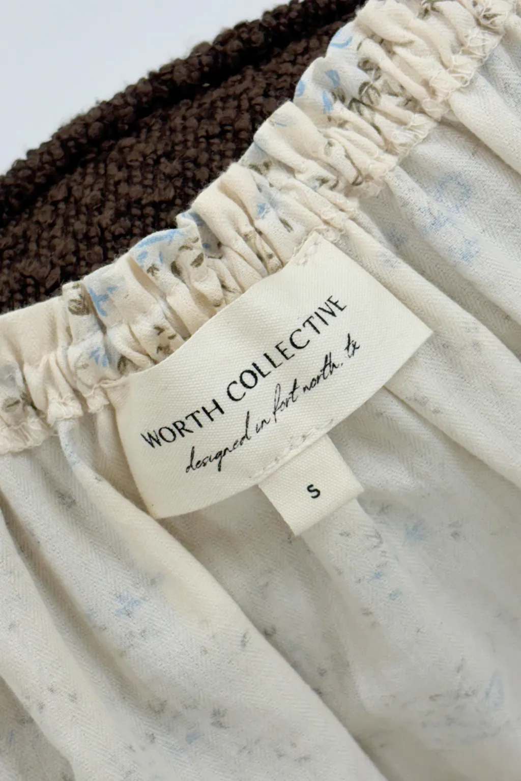 Marley 100% Cotton Midi Dress in Ivory/Blue Floral -Bump Friendly