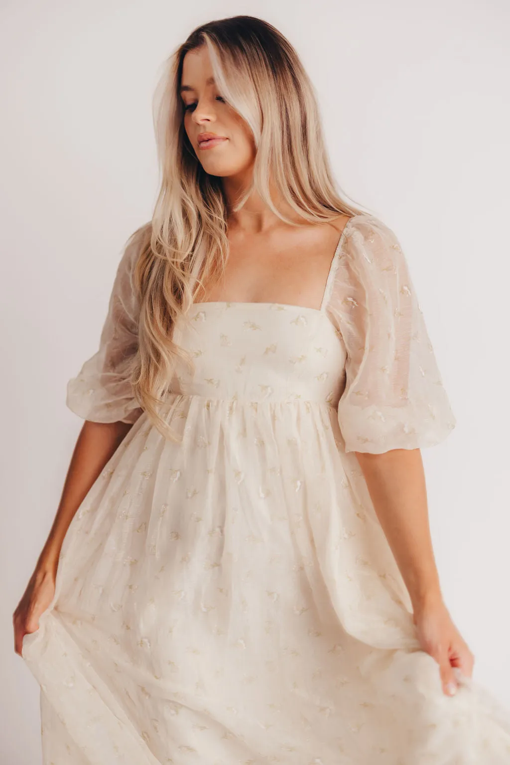 Mona Maxi Dress with Smocking in Butter Floral - Bump Friendly & Inclusive Sizing (S-3XL)