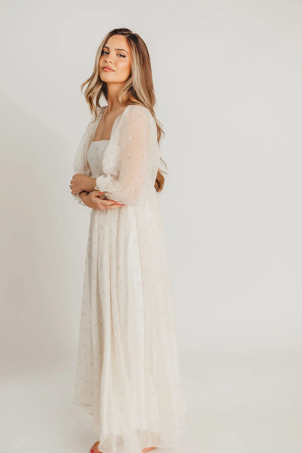 Mona Maxi Dress with Smocking in Butter Floral - Bump Friendly & Inclusive Sizing (S-3XL)