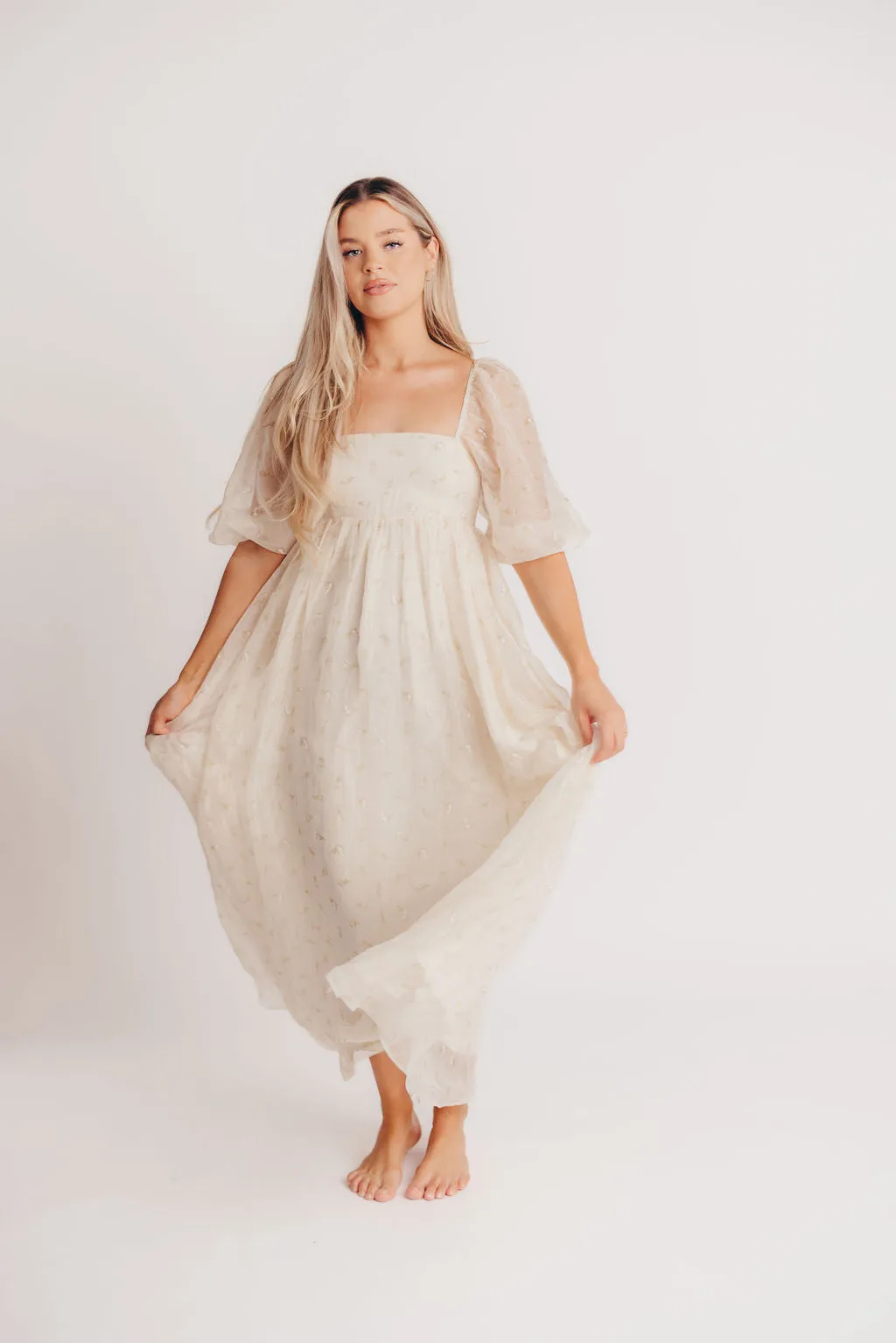 Mona Maxi Dress with Smocking in Butter Floral - Bump Friendly & Inclusive Sizing (S-3XL)