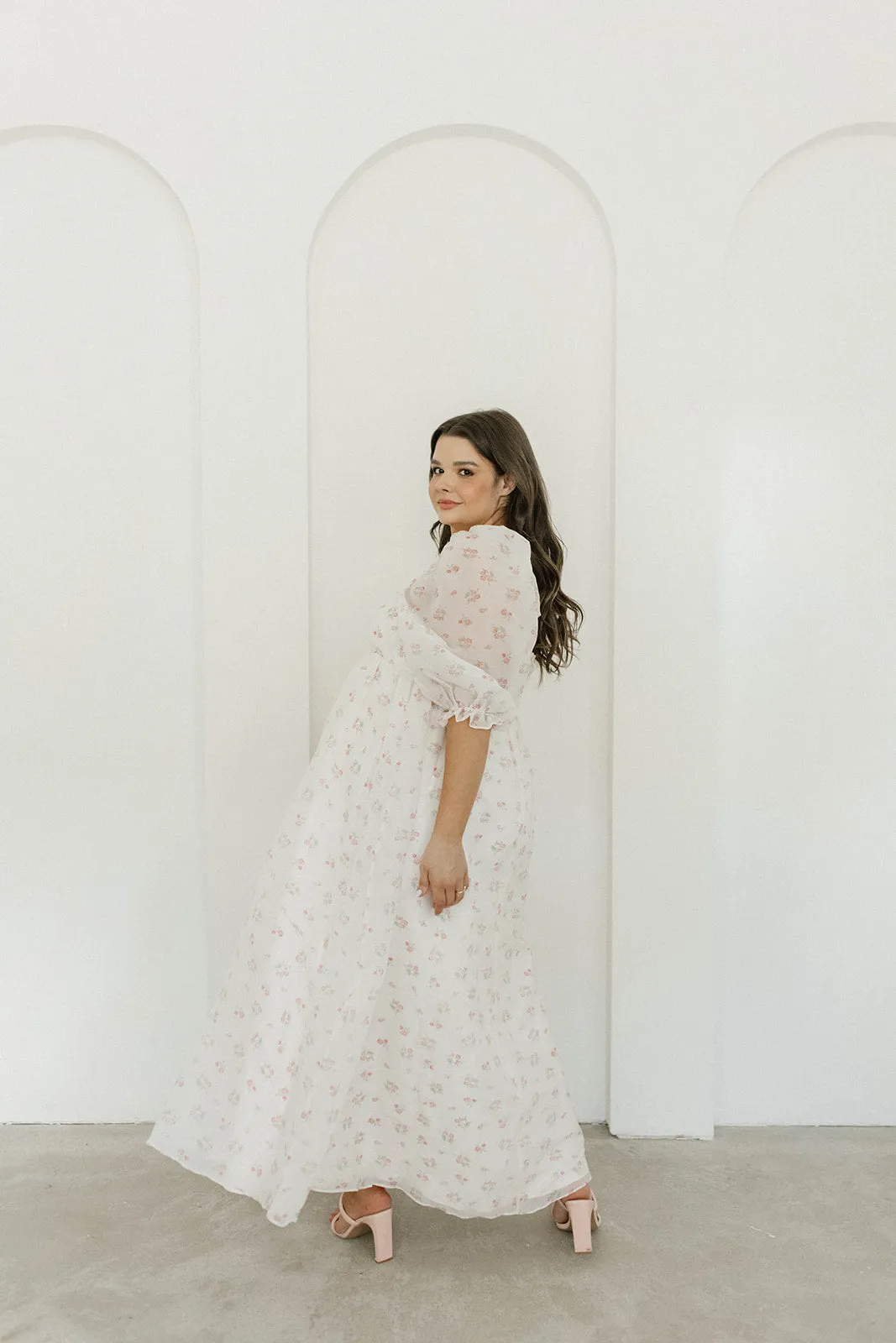 *New* Mona Maxi Dress with Smocking in Blush Floral - Bump Friendly & Inclusive Sizing (S-3XL)