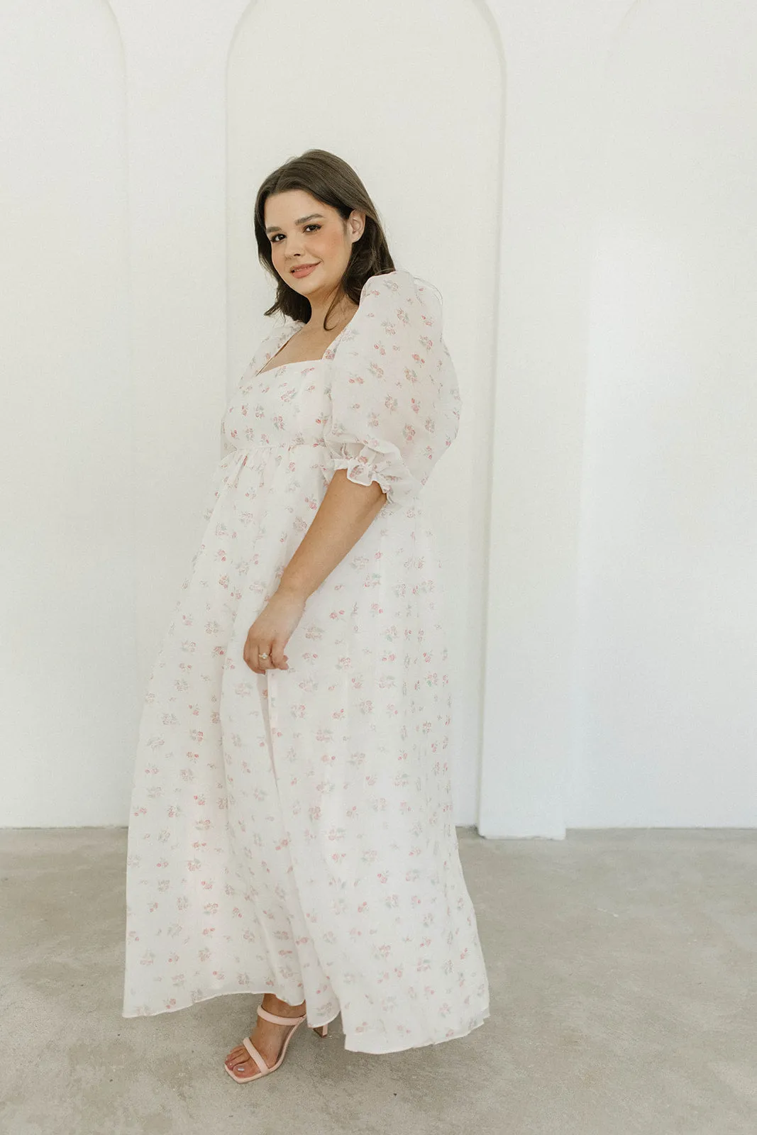 *New* Mona Maxi Dress with Smocking in Blush Floral - Bump Friendly & Inclusive Sizing (S-3XL)