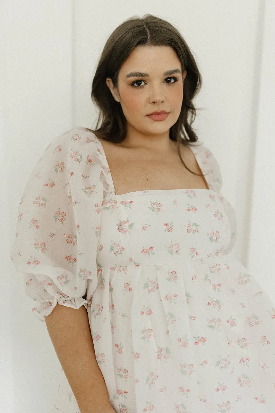 *New* Mona Maxi Dress with Smocking in Blush Floral - Bump Friendly & Inclusive Sizing (S-3XL)