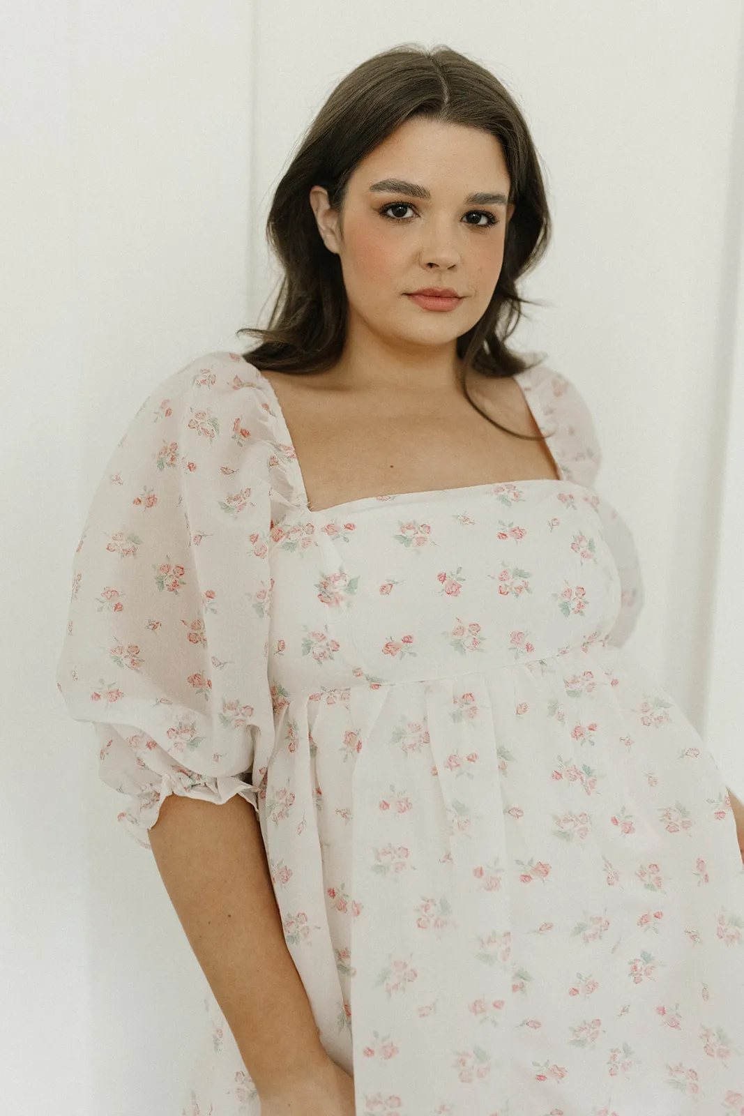 *New* Mona Maxi Dress with Smocking in Blush Floral - Bump Friendly & Inclusive Sizing (S-3XL)