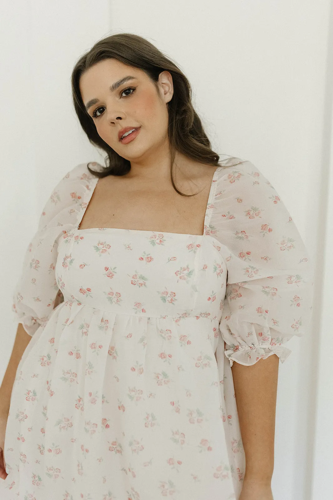 *New* Mona Maxi Dress with Smocking in Blush Floral - Bump Friendly & Inclusive Sizing (S-3XL)
