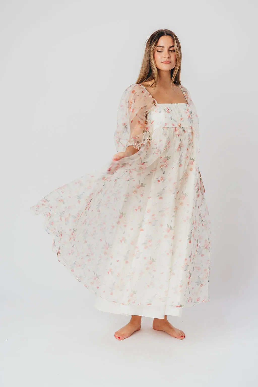 *New* Mona Maxi Dress with Smocking in Rosebud Floral - Bump Friendly & Inclusive Sizing (S-3XL)