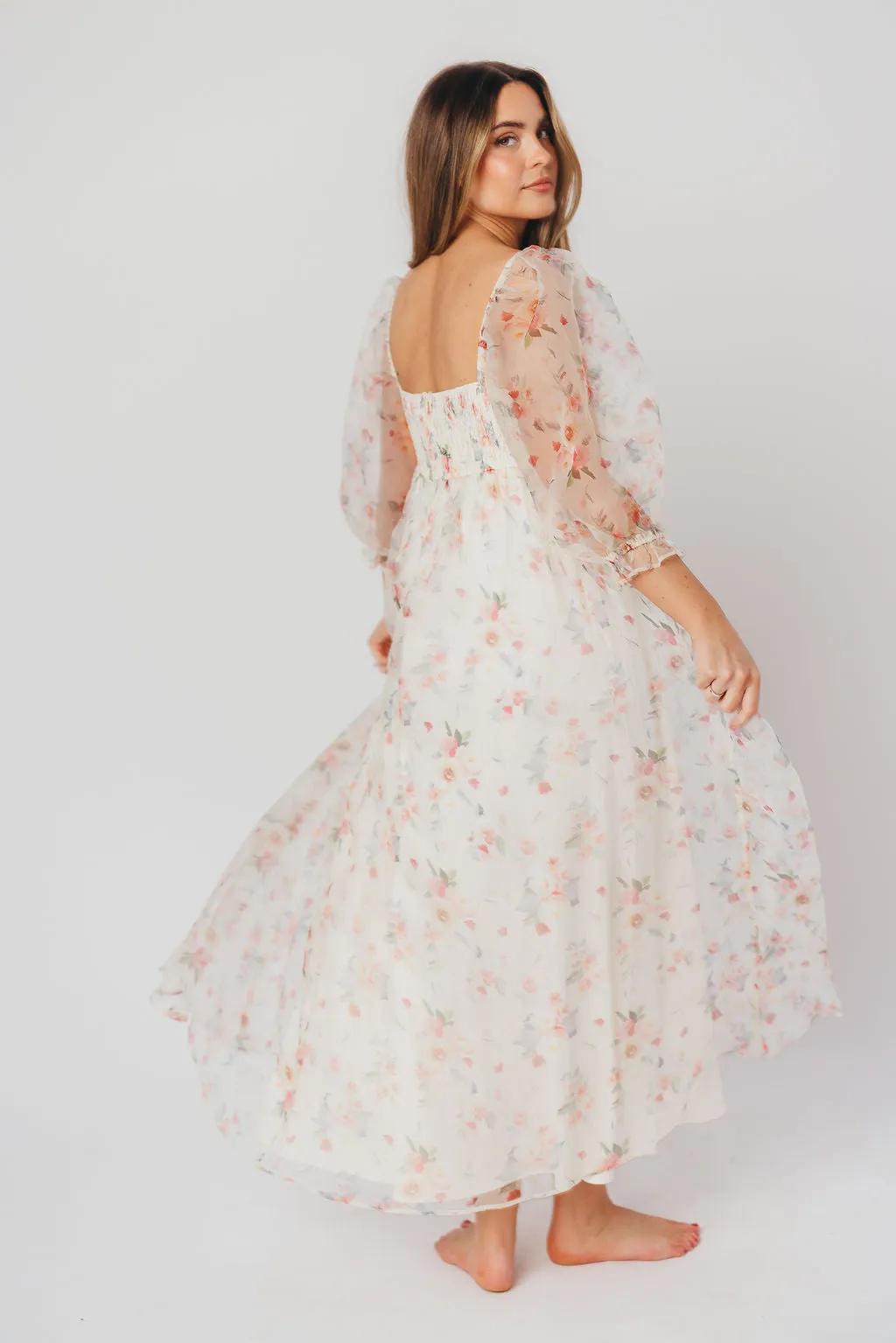*New* Mona Maxi Dress with Smocking in Rosebud Floral - Bump Friendly & Inclusive Sizing (S-3XL)