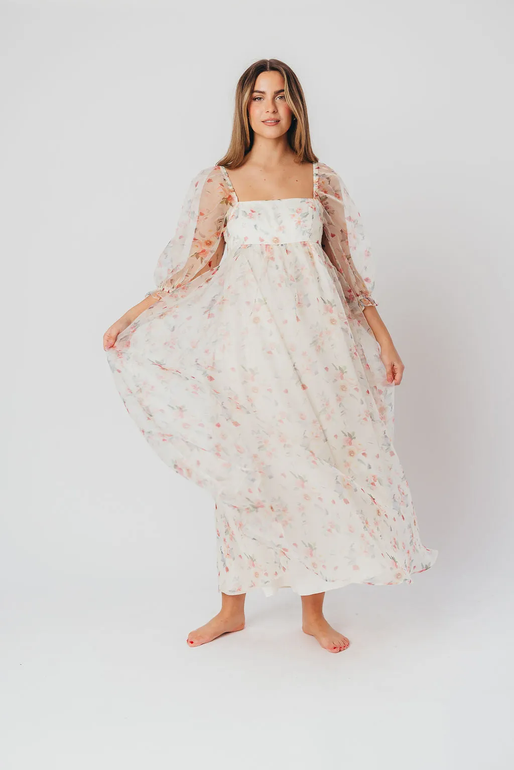 *New* Mona Maxi Dress with Smocking in Rosebud Floral - Bump Friendly & Inclusive Sizing (S-3XL)