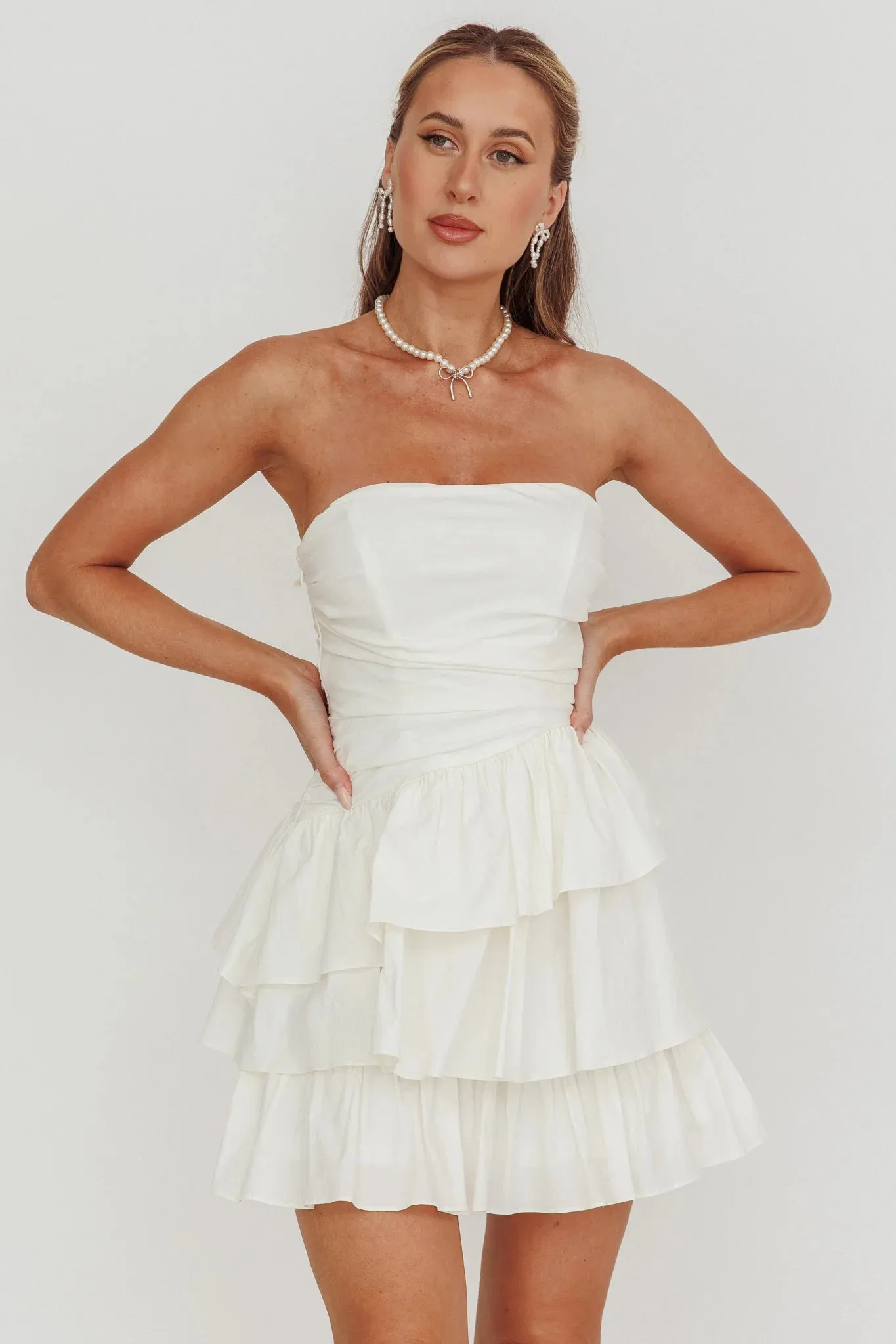 OFF WHITE RUFFLED MINI