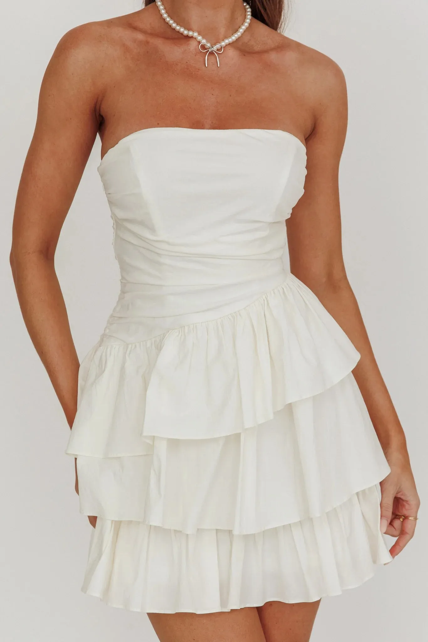 OFF WHITE RUFFLED MINI