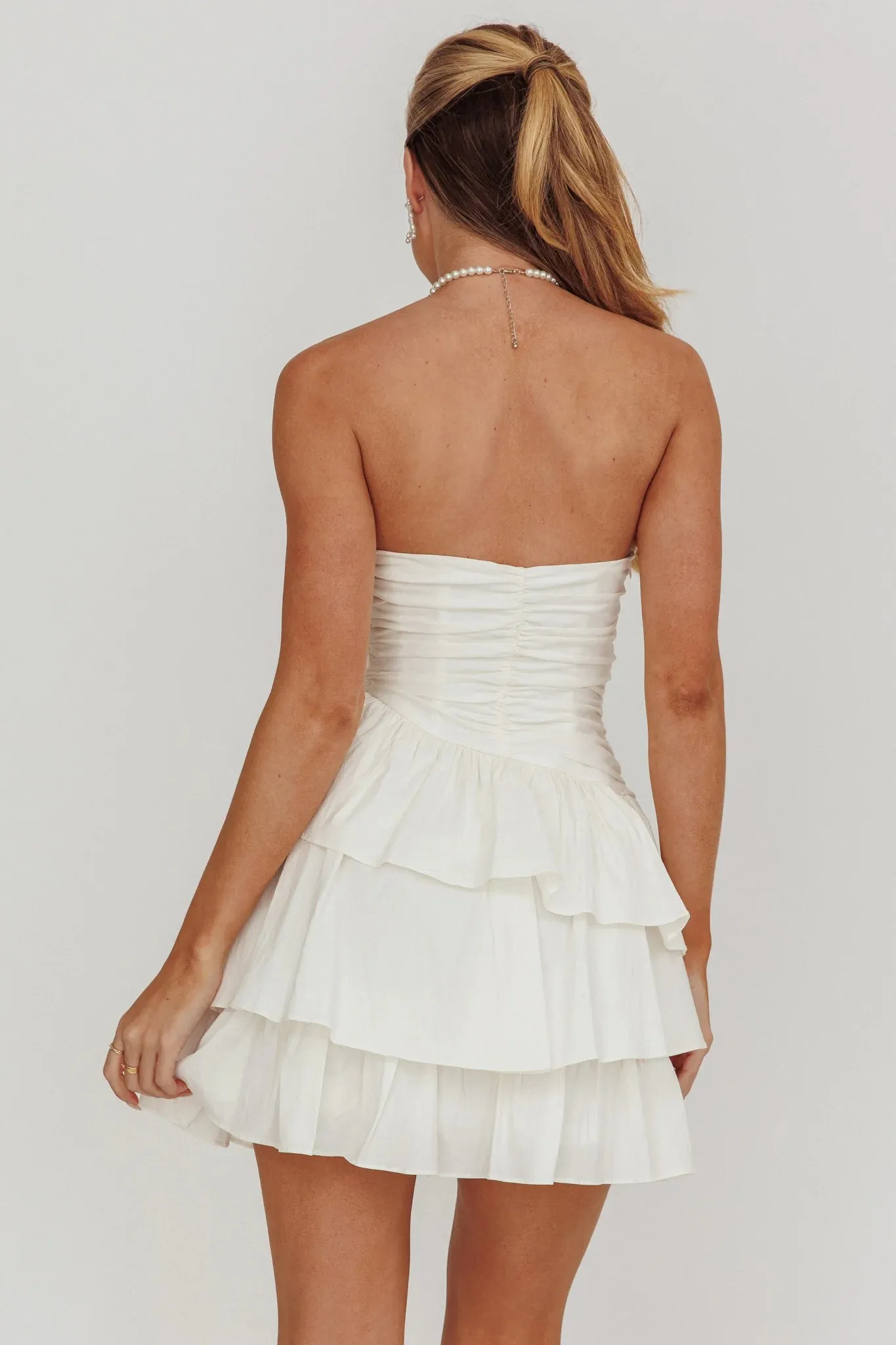 OFF WHITE RUFFLED MINI