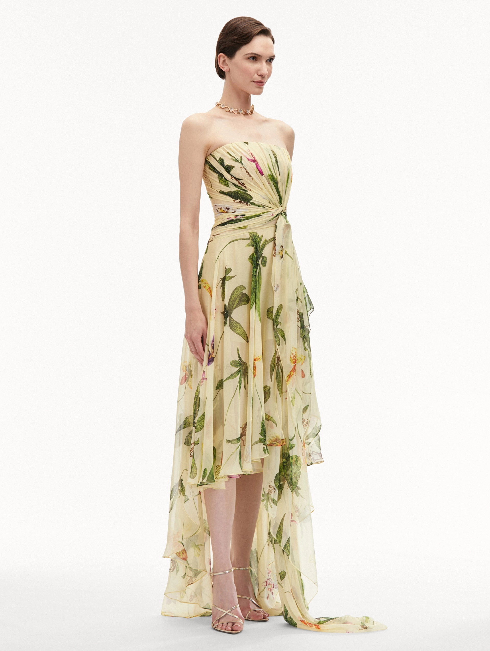 Orchid Silk Chiffon Gown
