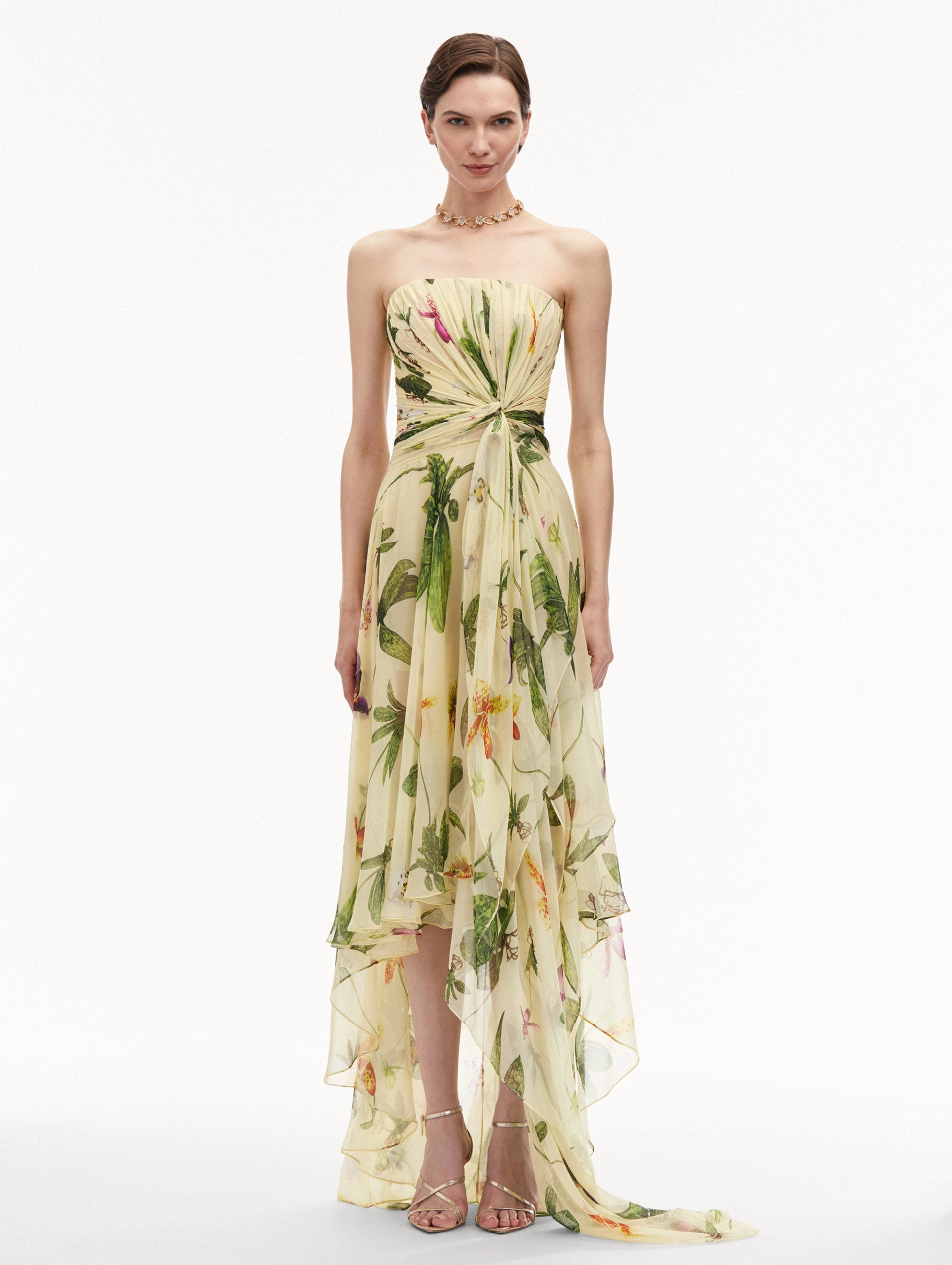 Orchid Silk Chiffon Gown