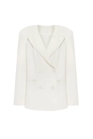 Panache white single-breasted blazer, Xo Xo
