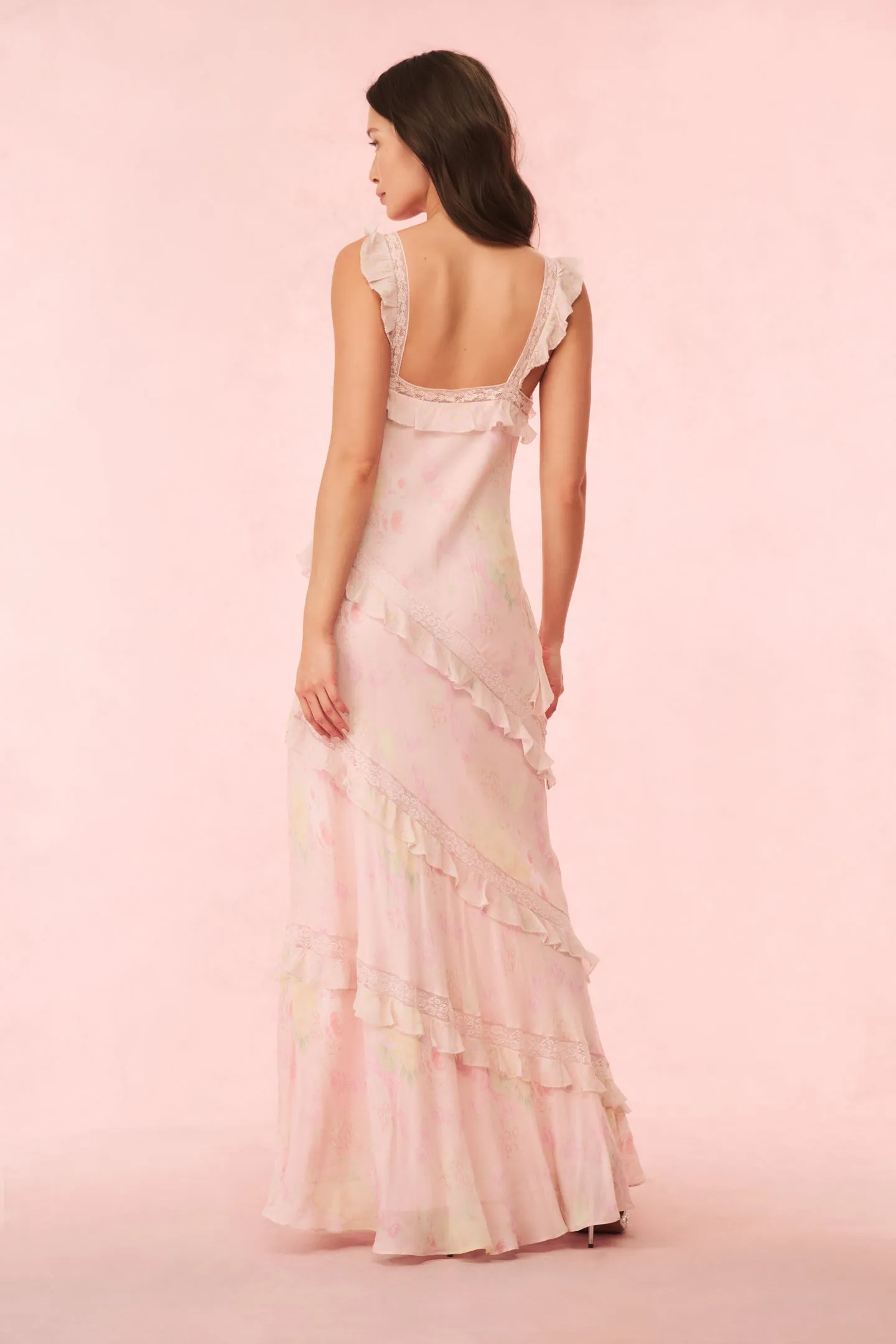 Radiance Floral Ruffle Maxi Dress
