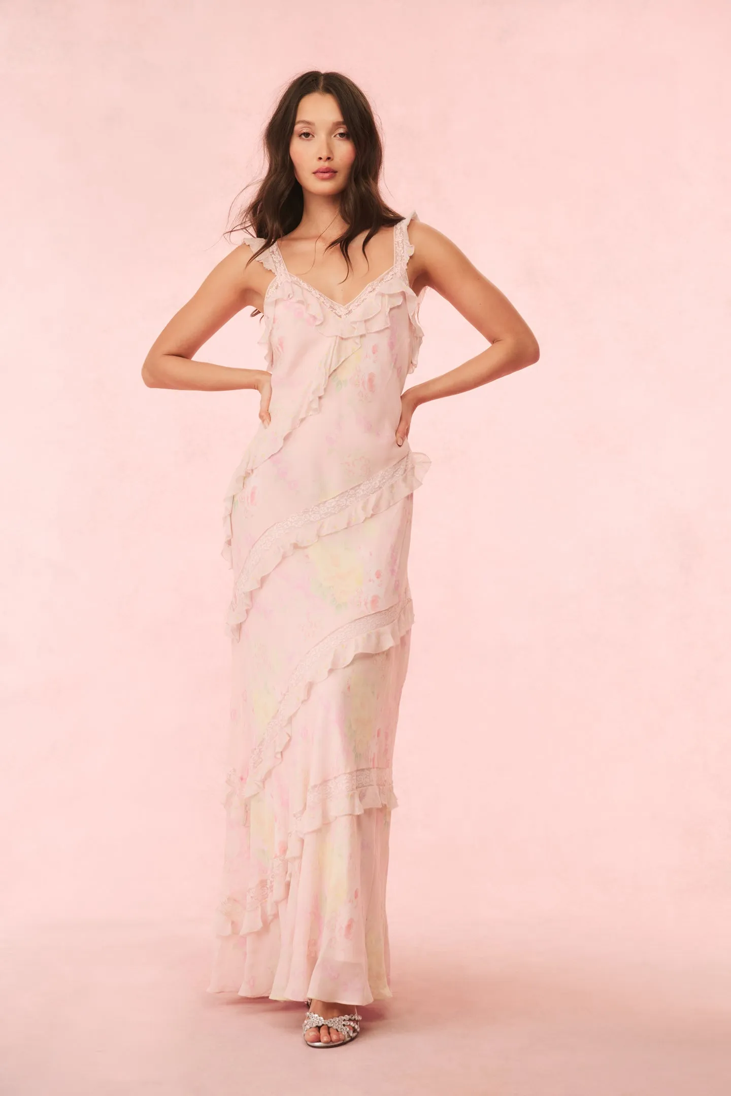 Radiance Floral Ruffle Maxi Dress