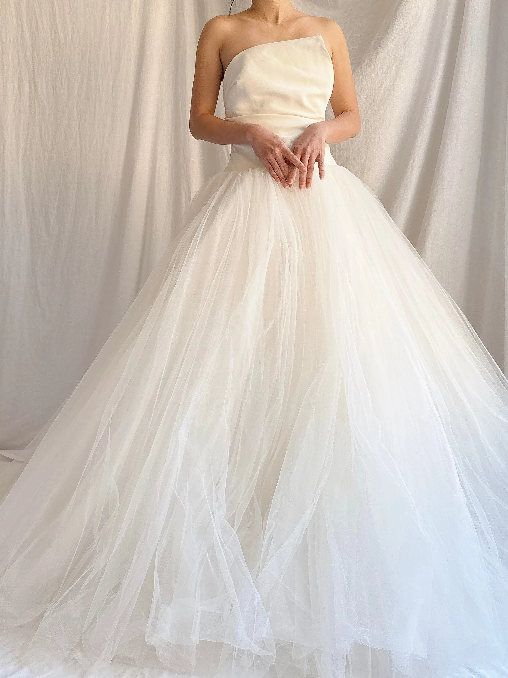 RESERVED FOR CLARE Vintage Amsale Tulle Gown - S 4