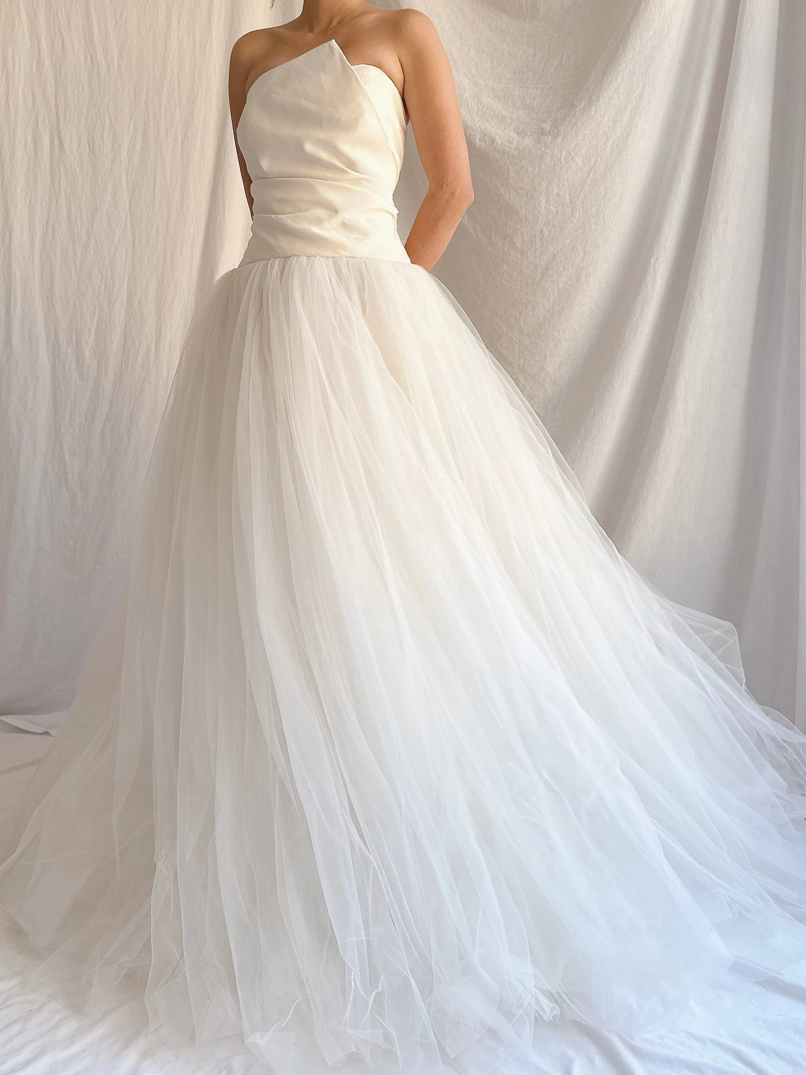 RESERVED FOR CLARE Vintage Amsale Tulle Gown - S 4