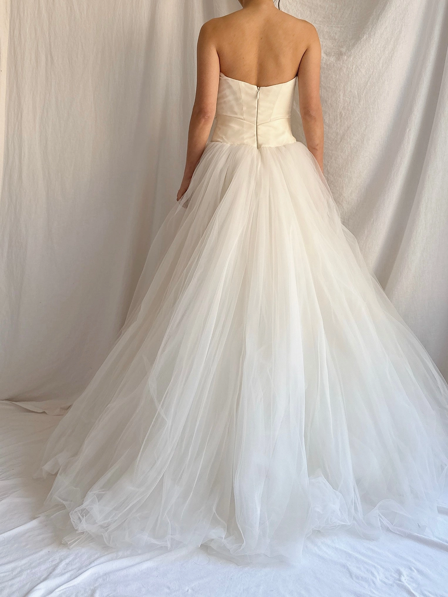 RESERVED FOR CLARE Vintage Amsale Tulle Gown - S 4